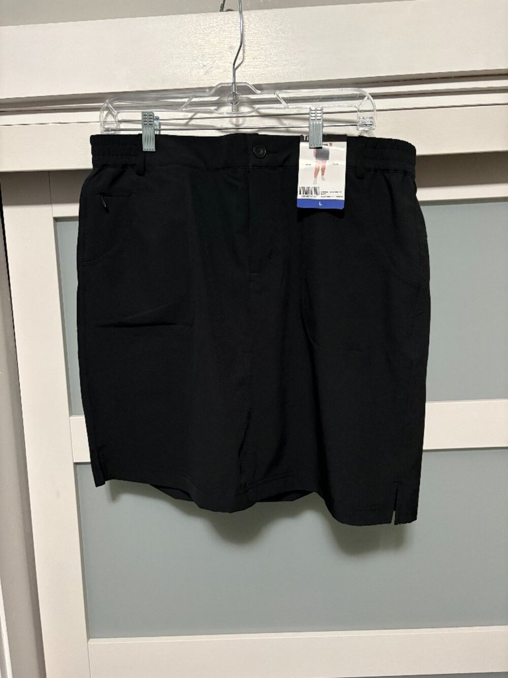 Tilley Ladies Trek Skort Black sz Large Side elastic Water resistant stretch NEW